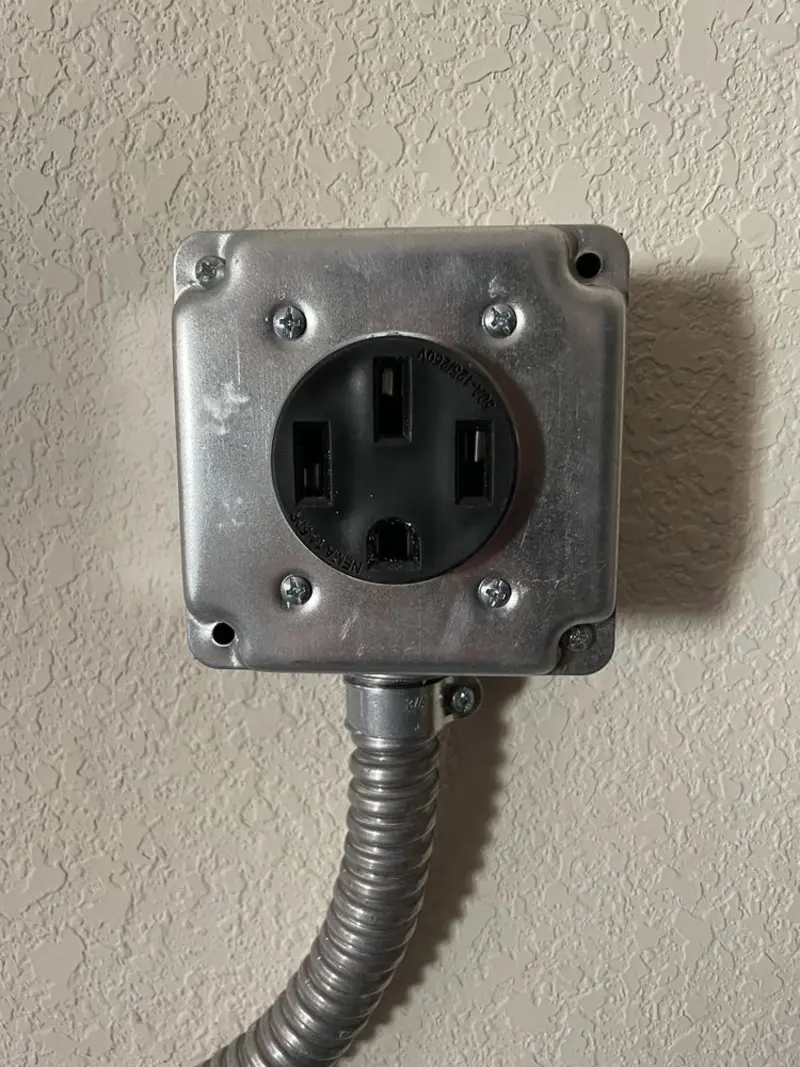 NEMA 14-50 outlet installed for Smart Home Electrical in Whetstone
